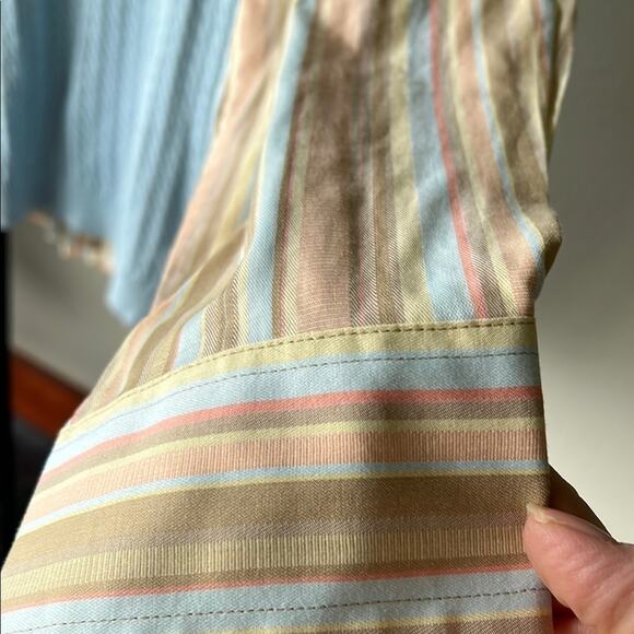 NWT Northern Isles Light Blue Cable Knit Sweater Vest and L/S Shirt - XL - Picture 7 of 9